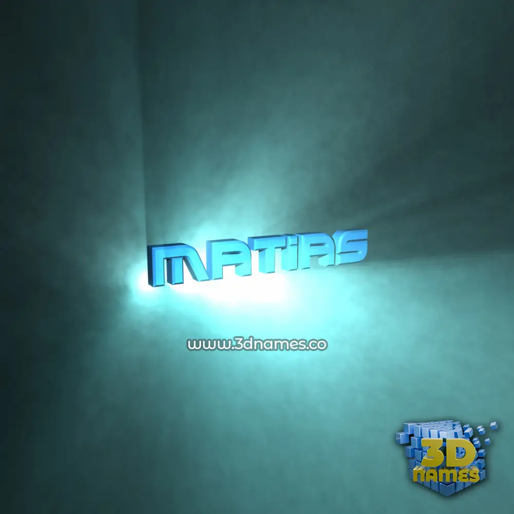 matias in Light Shine style - 3D name wallpaper