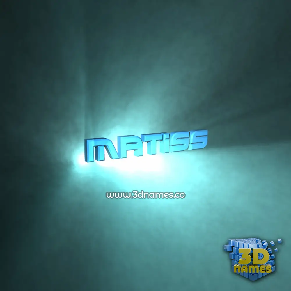 matiss in Light Shine style - 3D name wallpaper