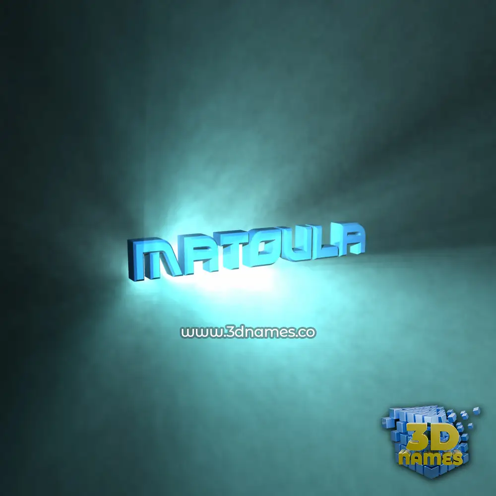 matoula in Light Shine style - 3D name wallpaper