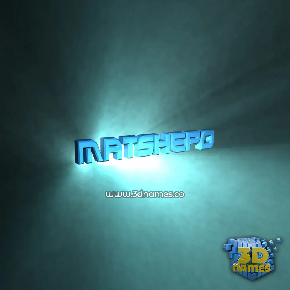 matshepo in Light Shine style - 3D name wallpaper