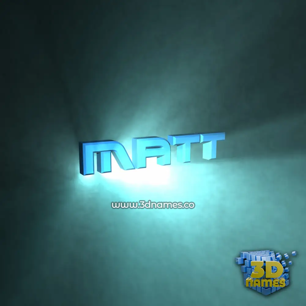 matt in Light Shine style - 3D name wallpaper