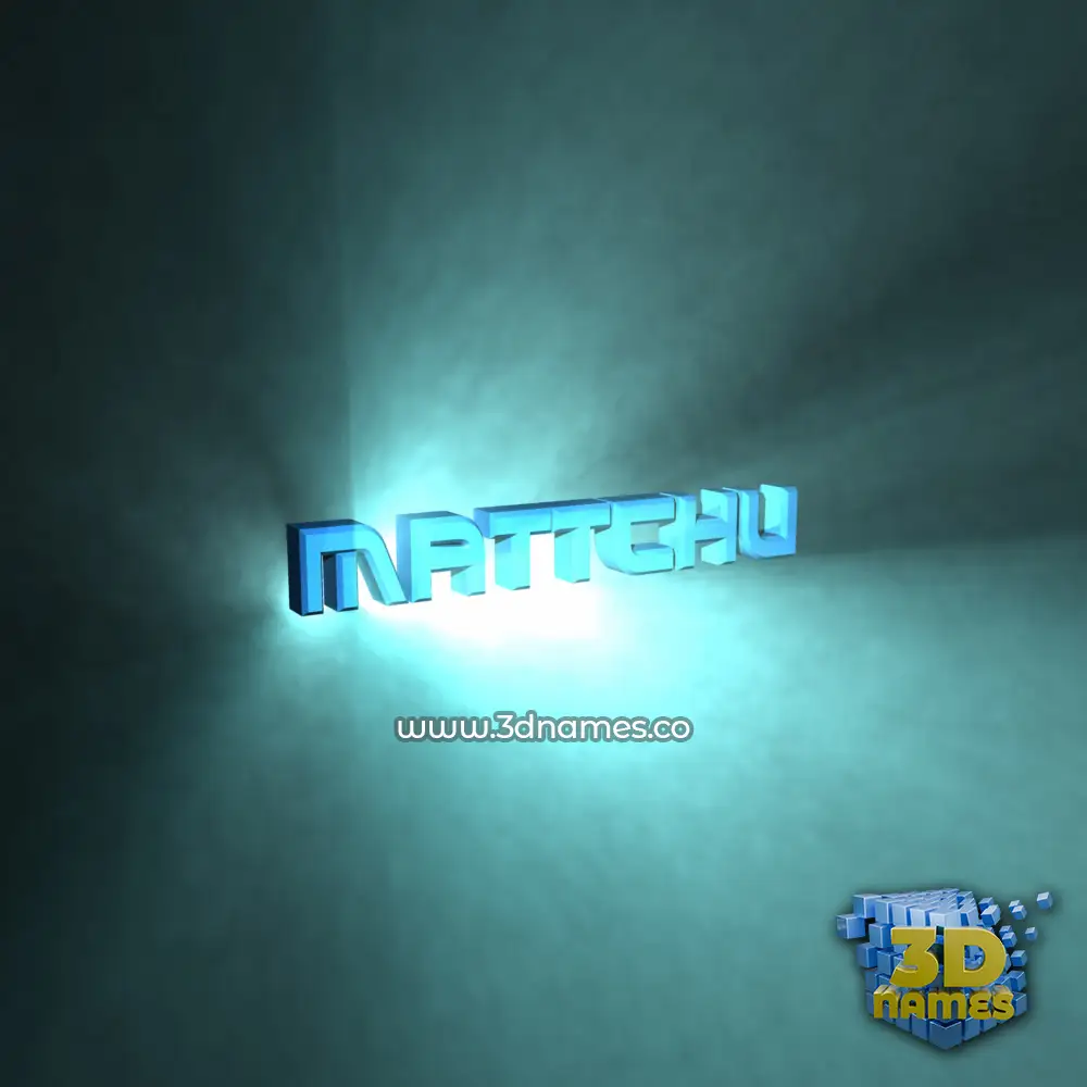 mattchu in Light Shine style - 3D name wallpaper