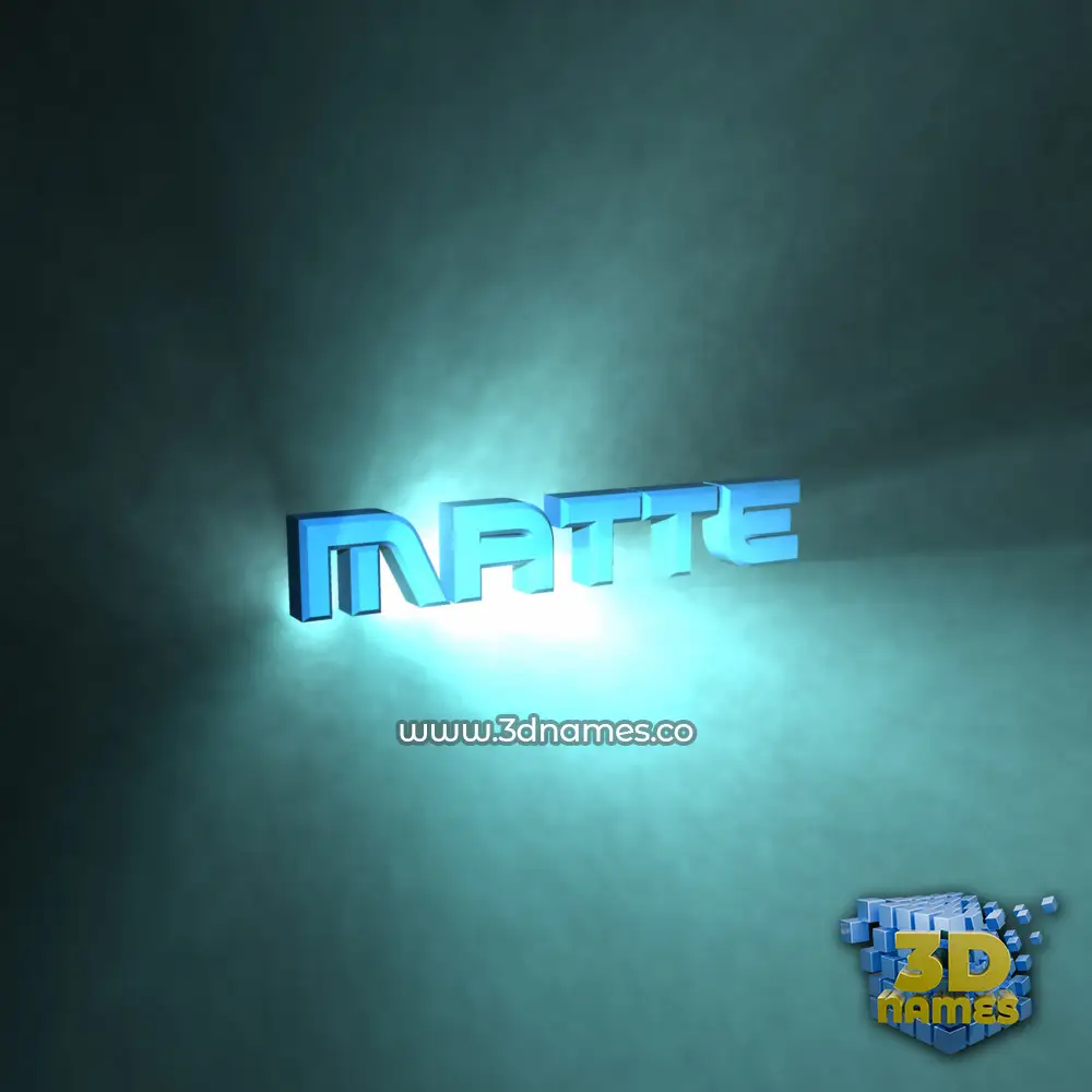 matte in Light Shine style - 3D name wallpaper