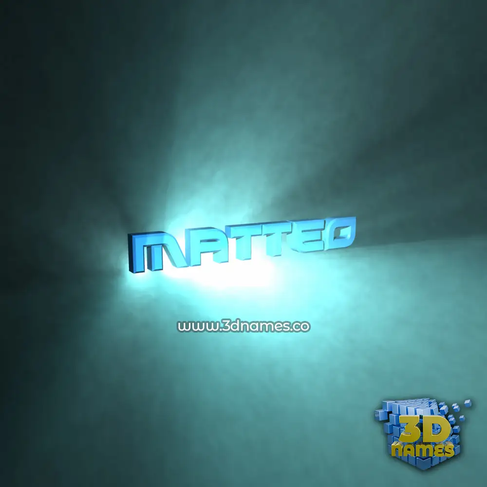 matteo in Light Shine style - 3D name wallpaper