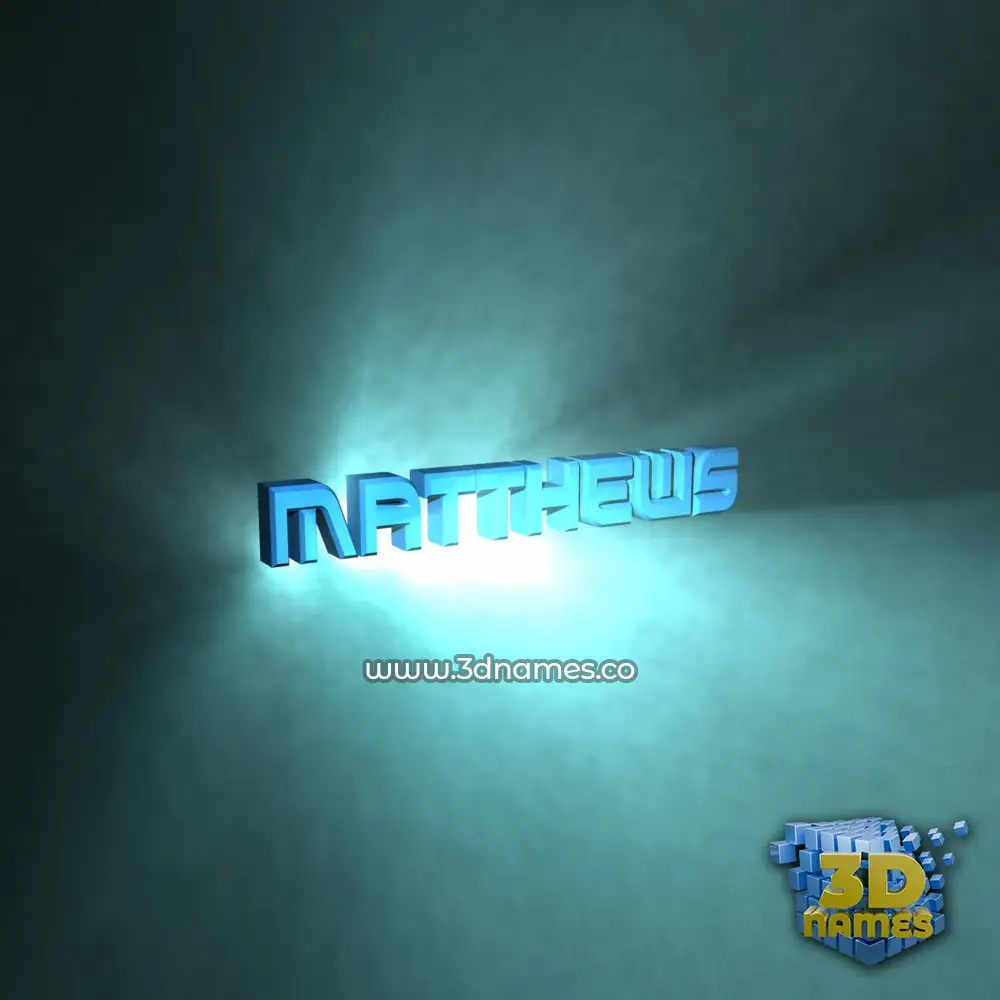 matthews in Light Shine style - 3D name wallpaper