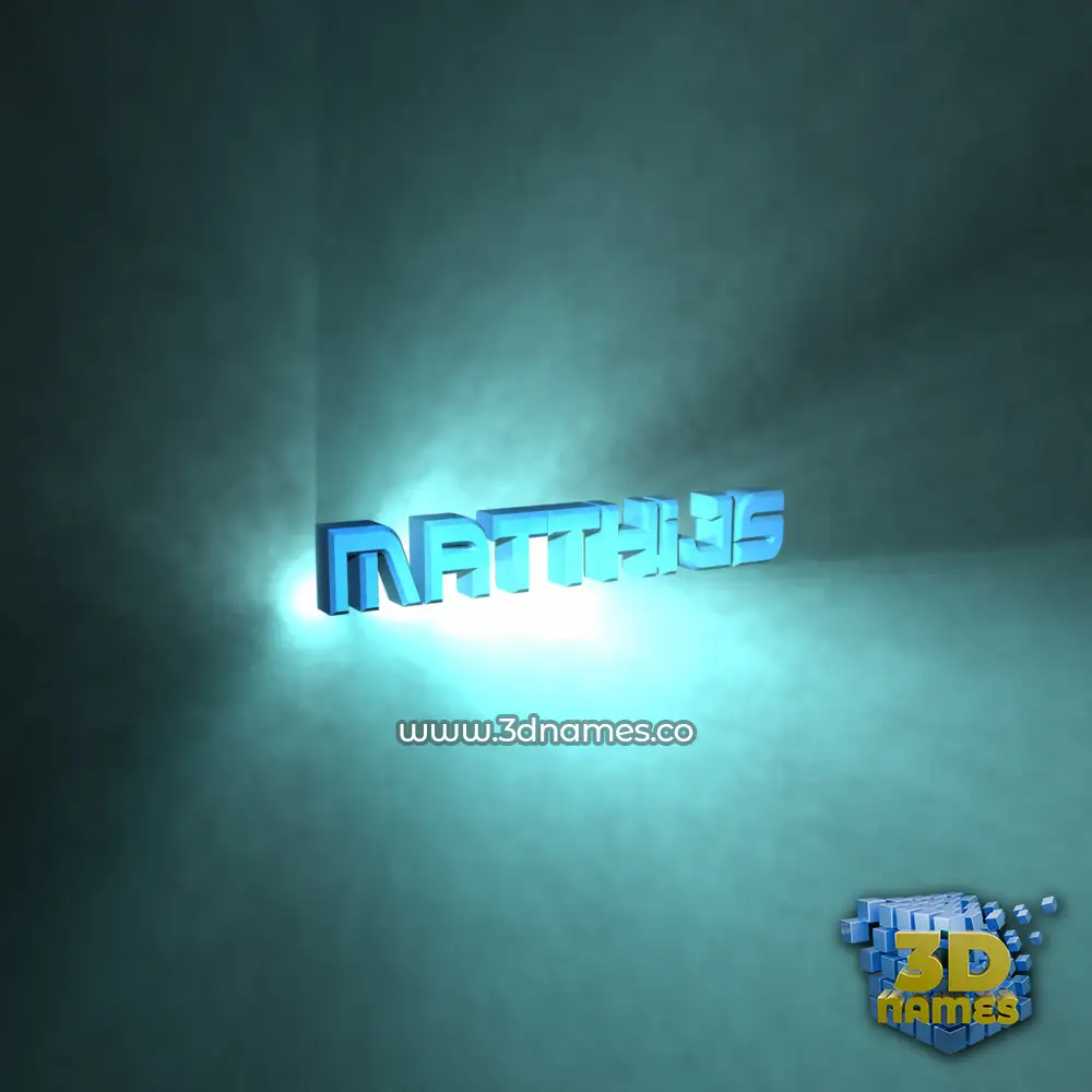 matthijs in Light Shine style - 3D name wallpaper