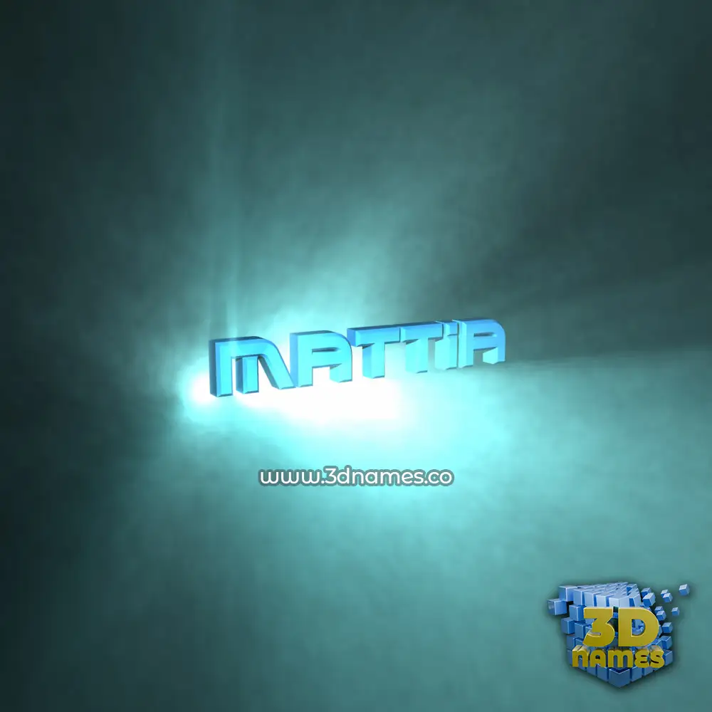 mattia in Light Shine style - 3D name wallpaper