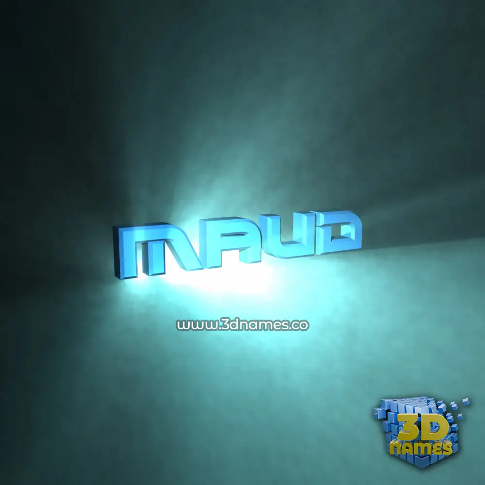 maud in Light Shine style - 3D name wallpaper
