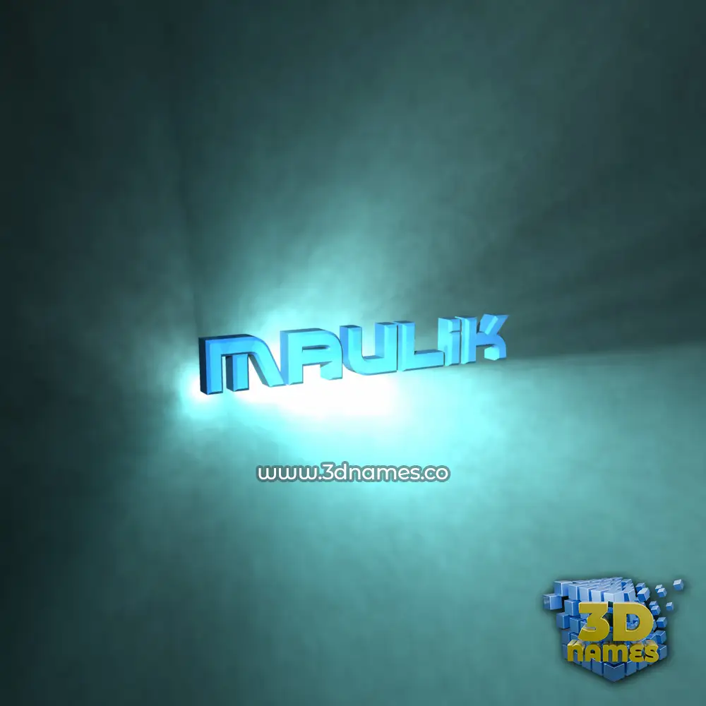 maulik in Light Shine style - 3D name wallpaper