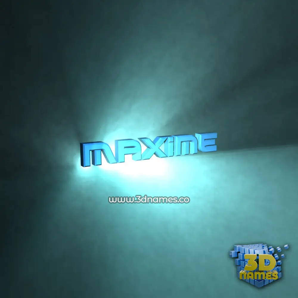 maxime in Light Shine style - 3D name wallpaper