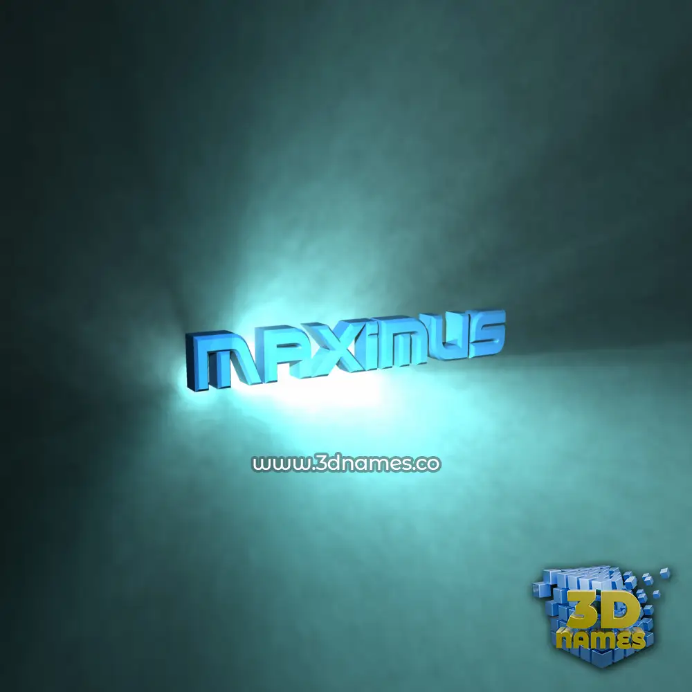 maximus in Light Shine style - 3D name wallpaper
