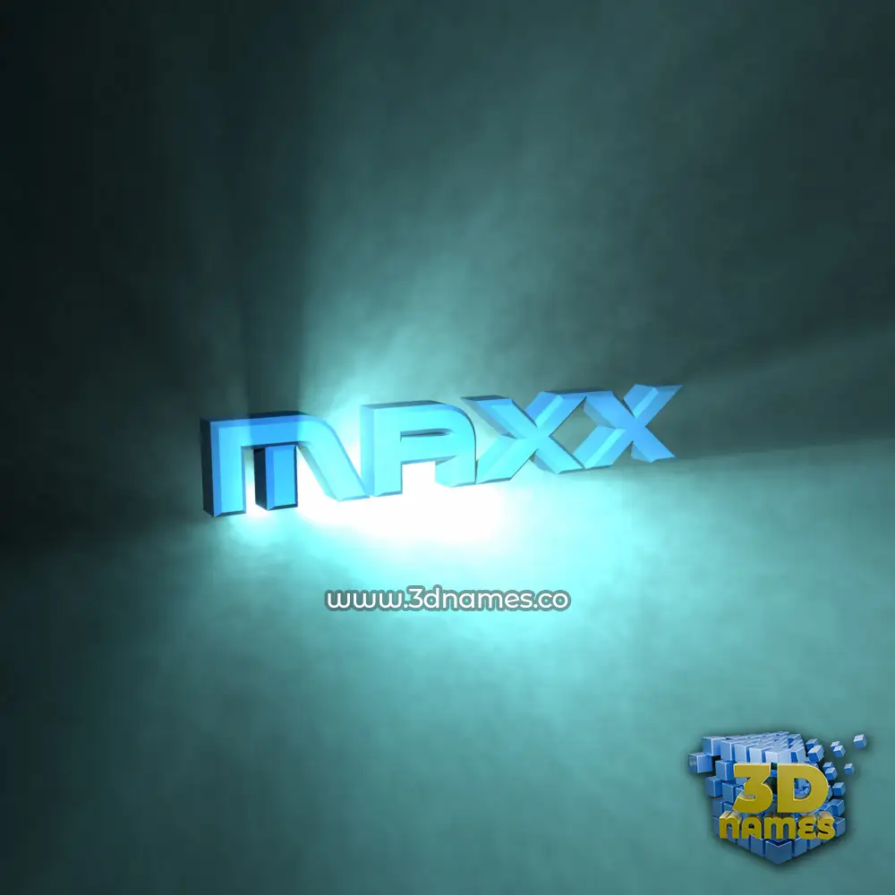 maxx in Light Shine style - 3D name wallpaper