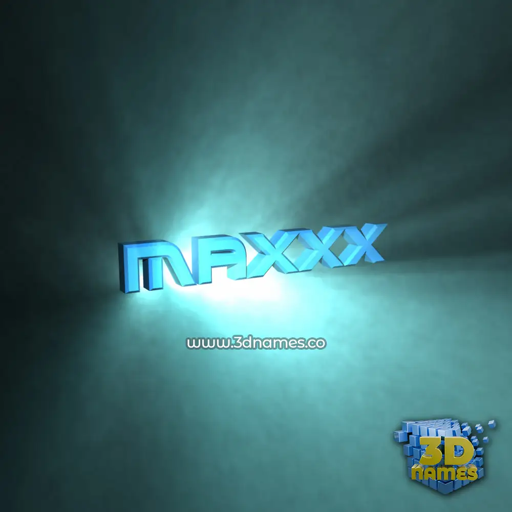 maxxx in Light Shine style - 3D name wallpaper