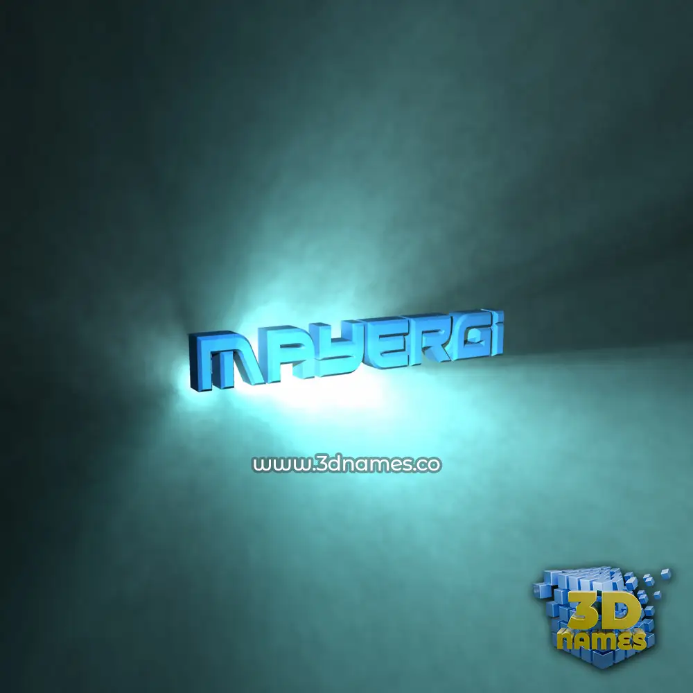 mayergi in Light Shine style - 3D name wallpaper