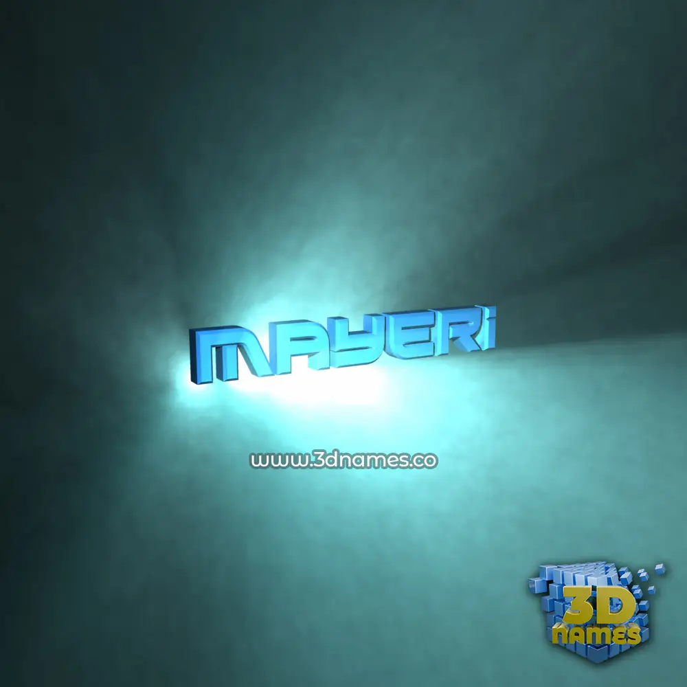 mayeri in Light Shine style - 3D name wallpaper