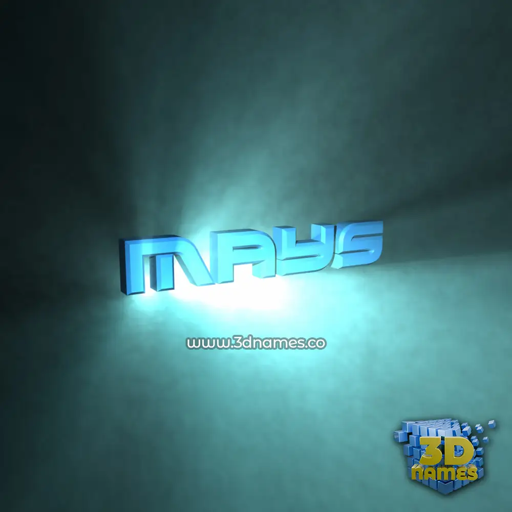 mays in Light Shine style - 3D name wallpaper