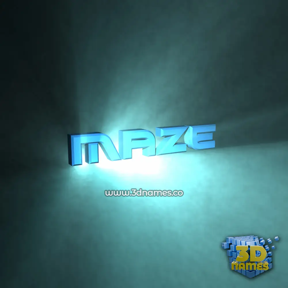 maze in Light Shine style - 3D name wallpaper