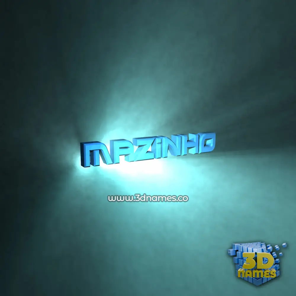 mazinho in Light Shine style - 3D name wallpaper