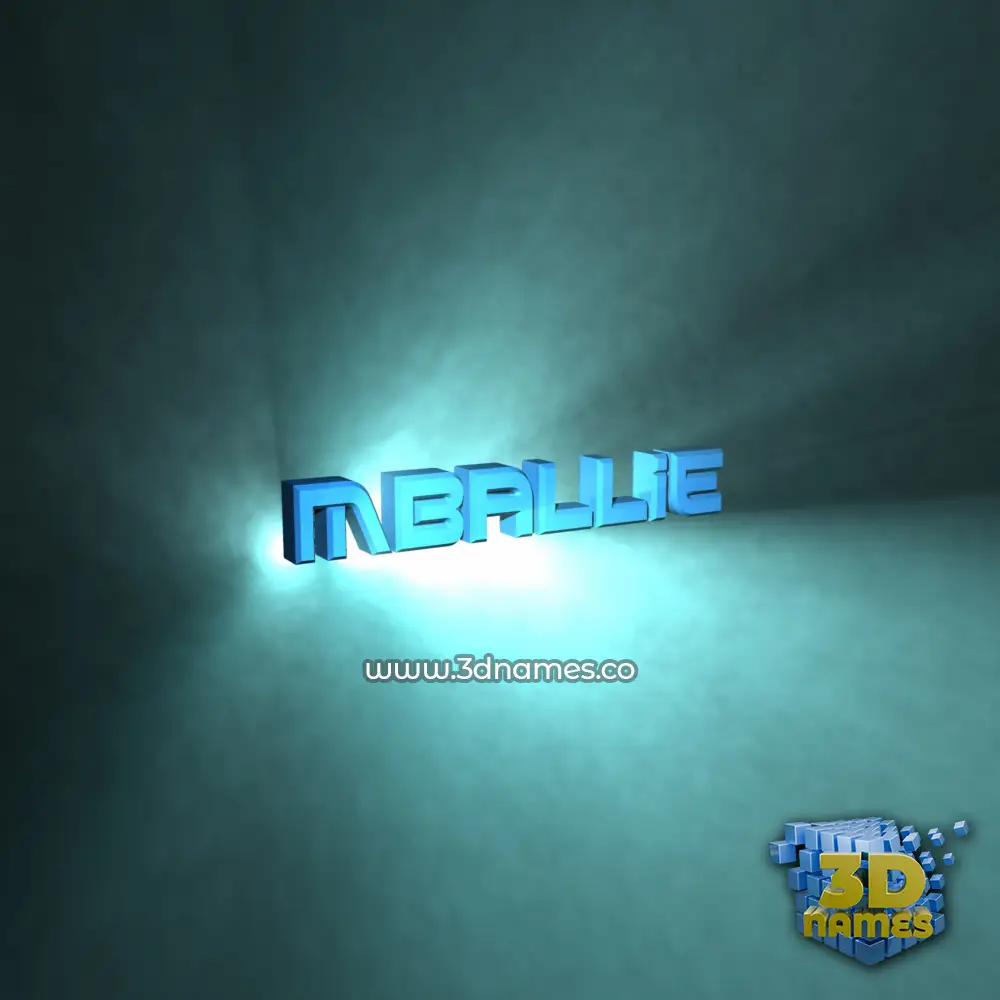 mballie in Light Shine style - 3D name wallpaper