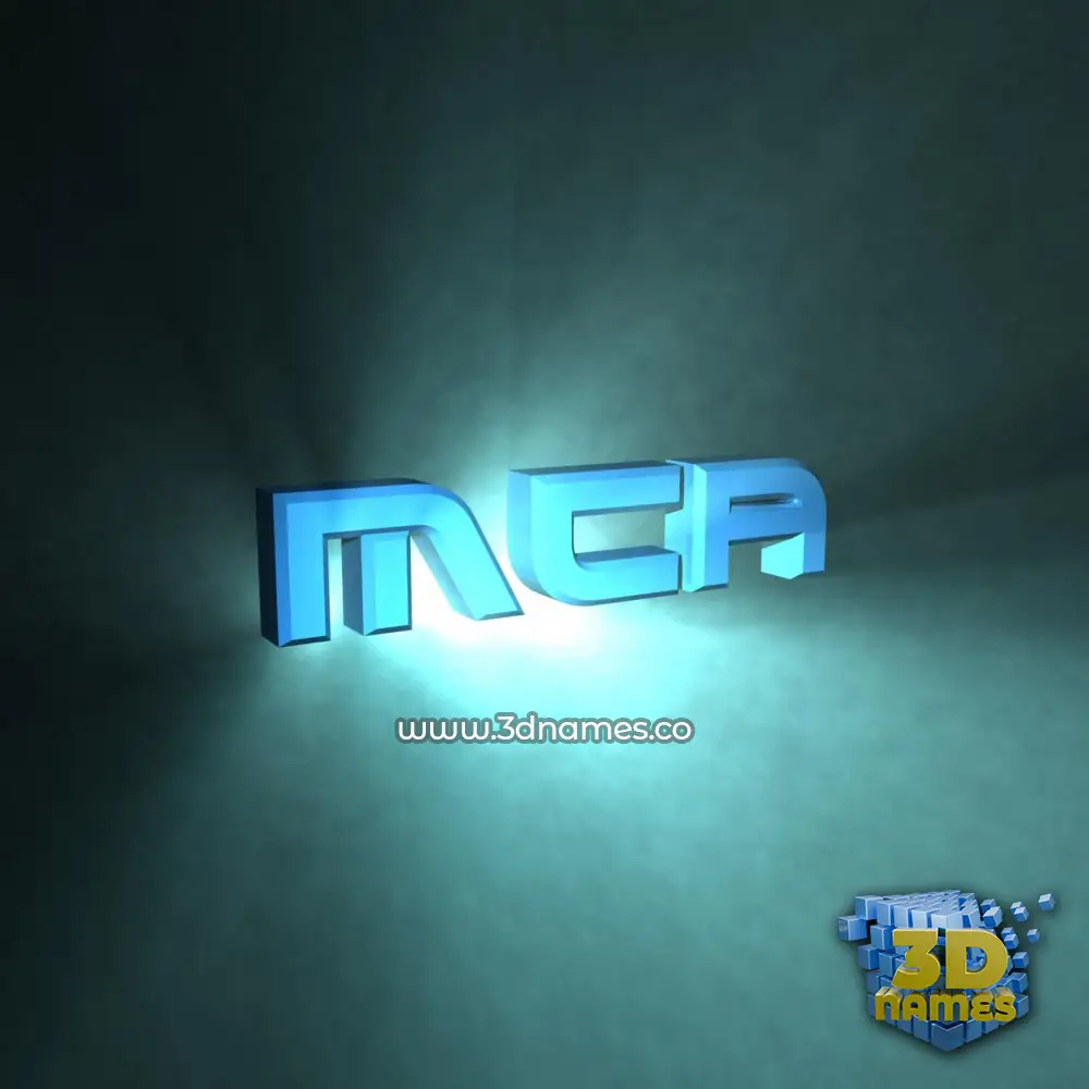 mca in Light Shine style - 3D name wallpaper