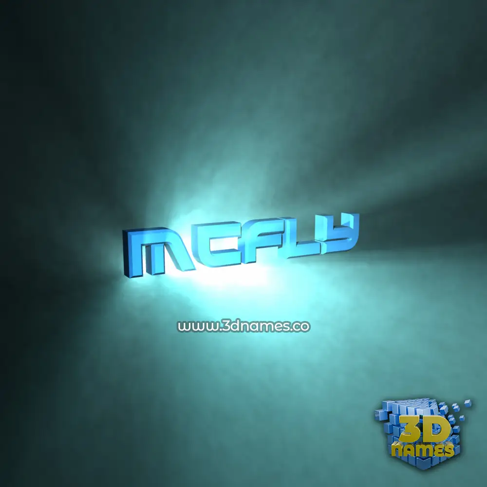 mcfly in Light Shine style - 3D name wallpaper