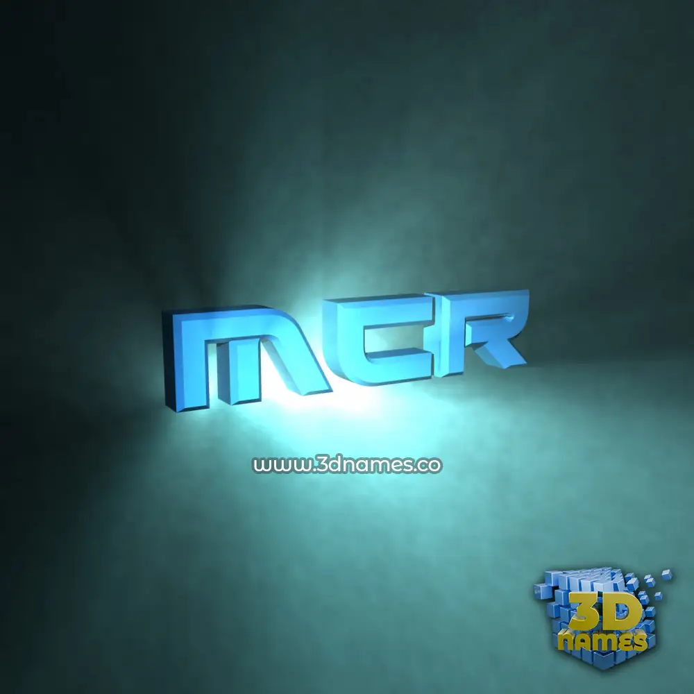 mcr in Light Shine style - 3D name wallpaper
