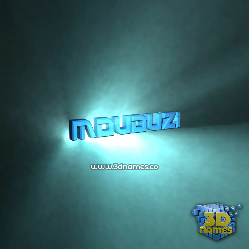 mduduzi in Light Shine style - 3D name wallpaper