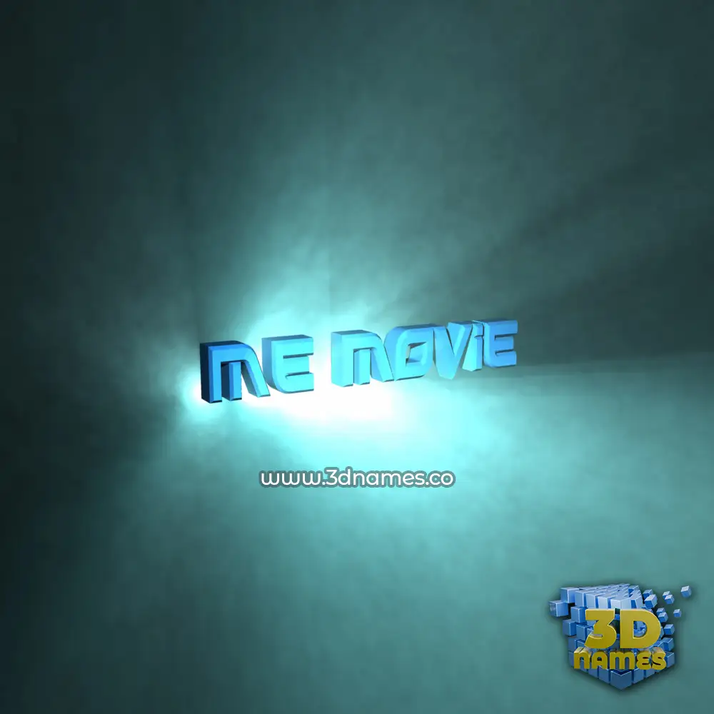 me movie in Light Shine style - 3D name wallpaper