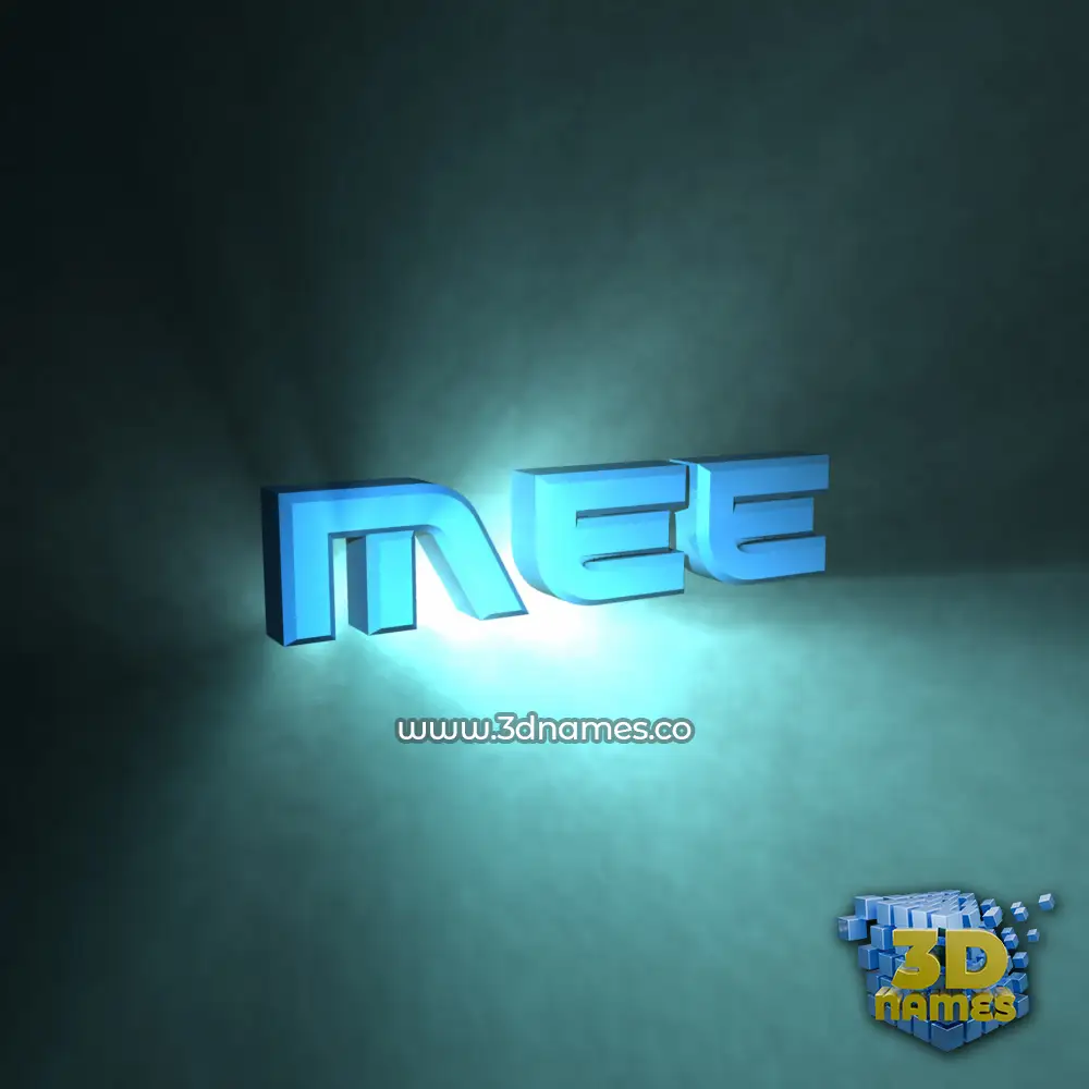 mee in Light Shine style - 3D name wallpaper