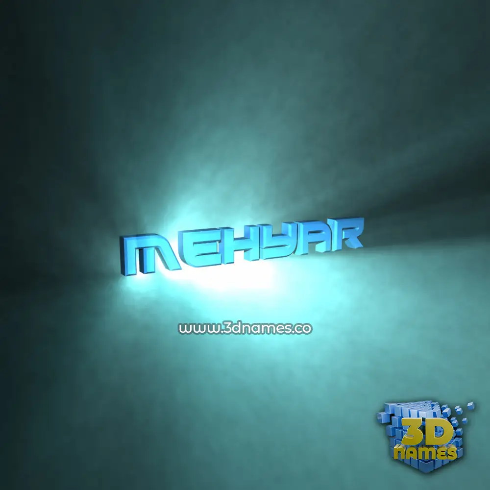 mehyar in Light Shine style - 3D name wallpaper