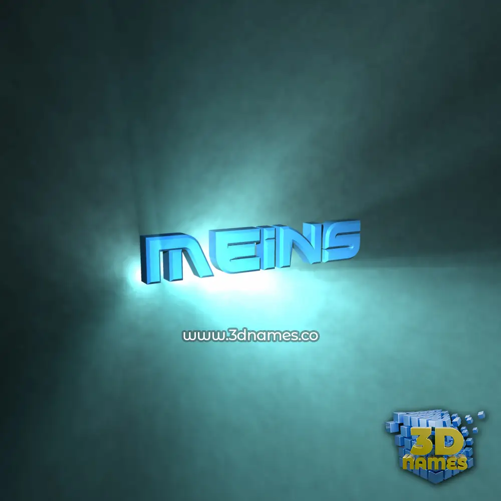 meins in Light Shine style - 3D name wallpaper