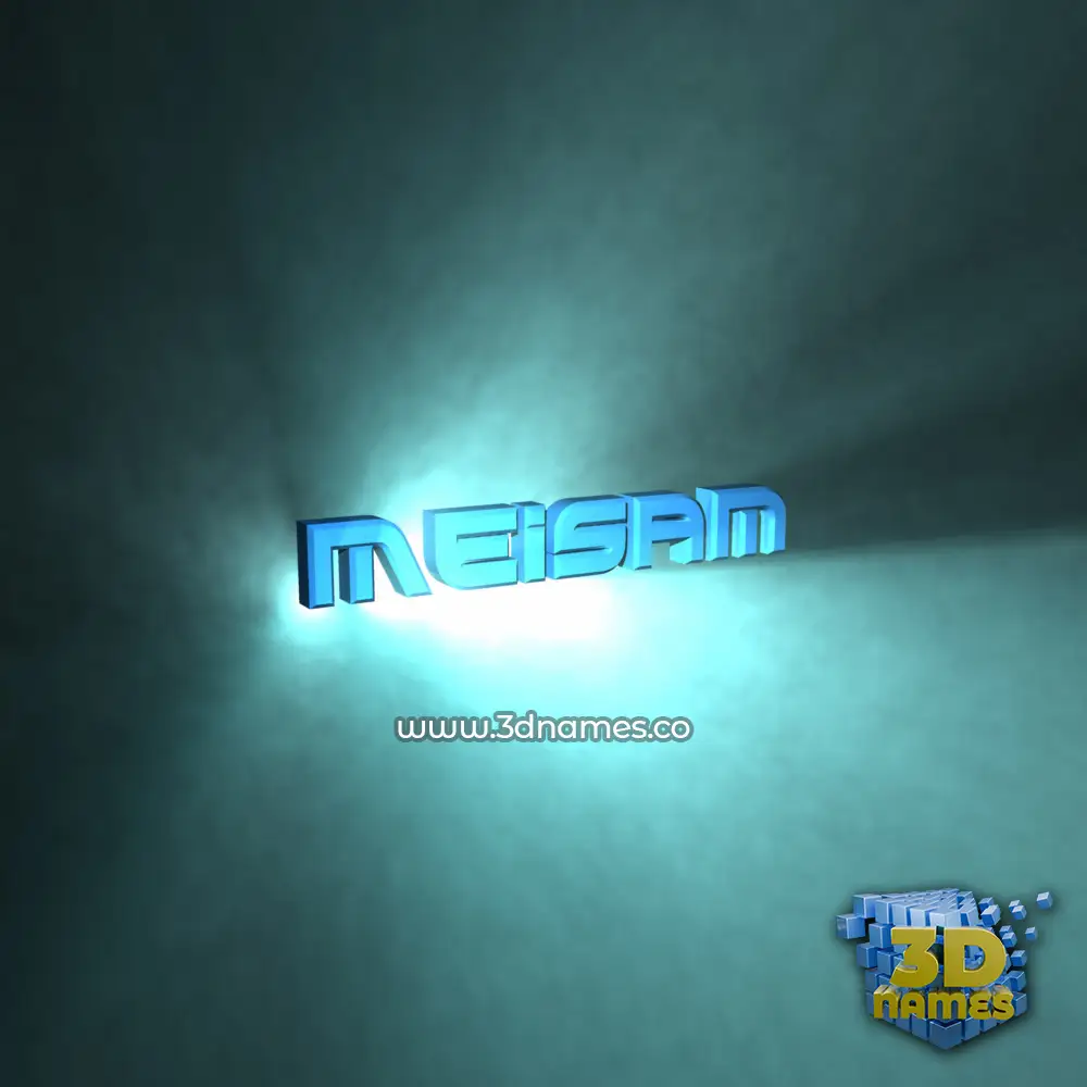 meisam in Light Shine style - 3D name wallpaper