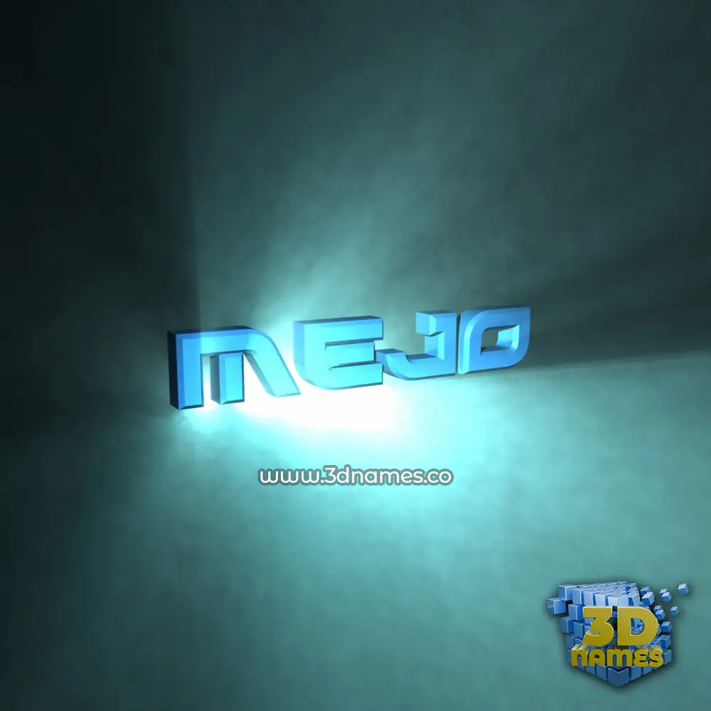 mejo in Light Shine style - 3D name wallpaper