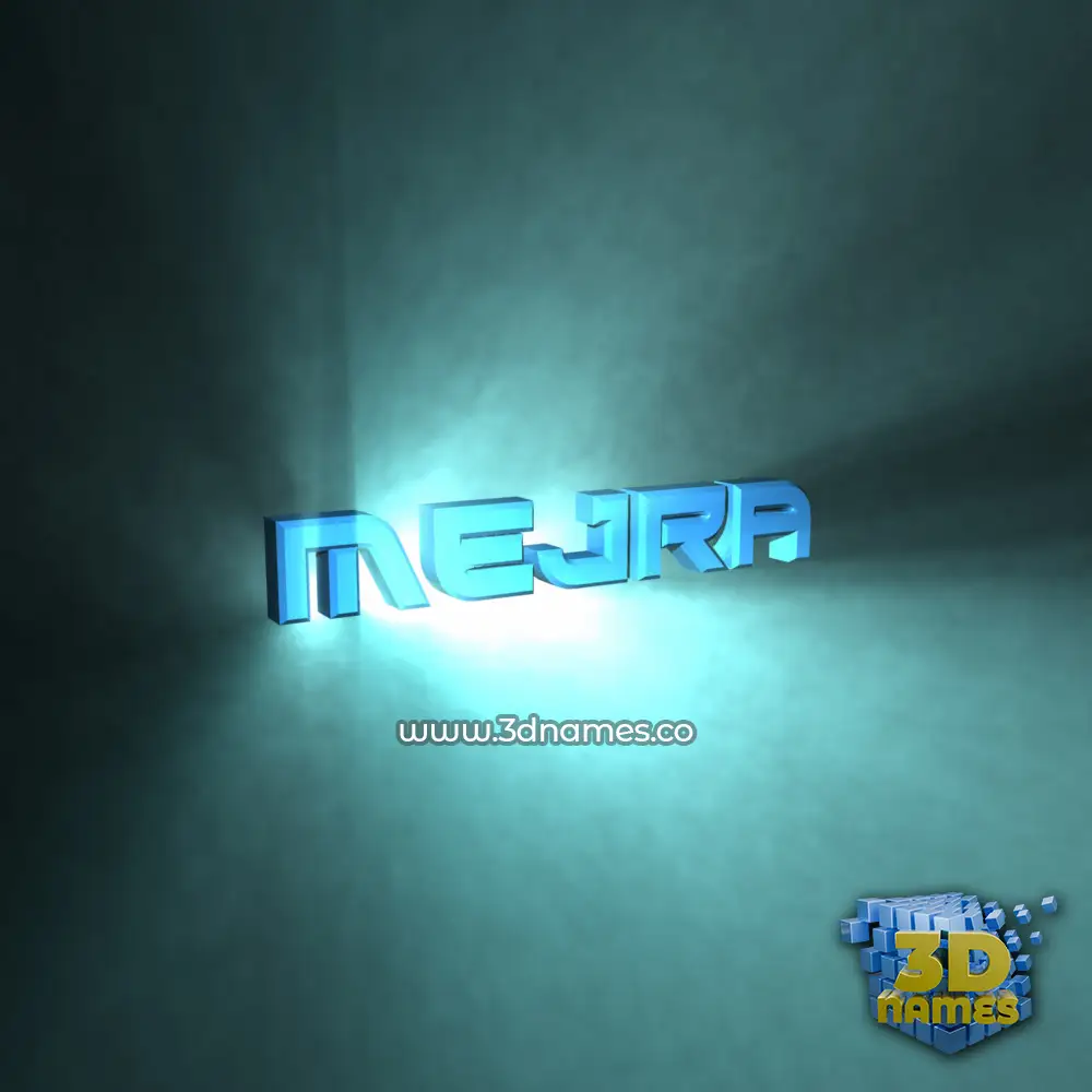 mejra in Light Shine style - 3D name wallpaper