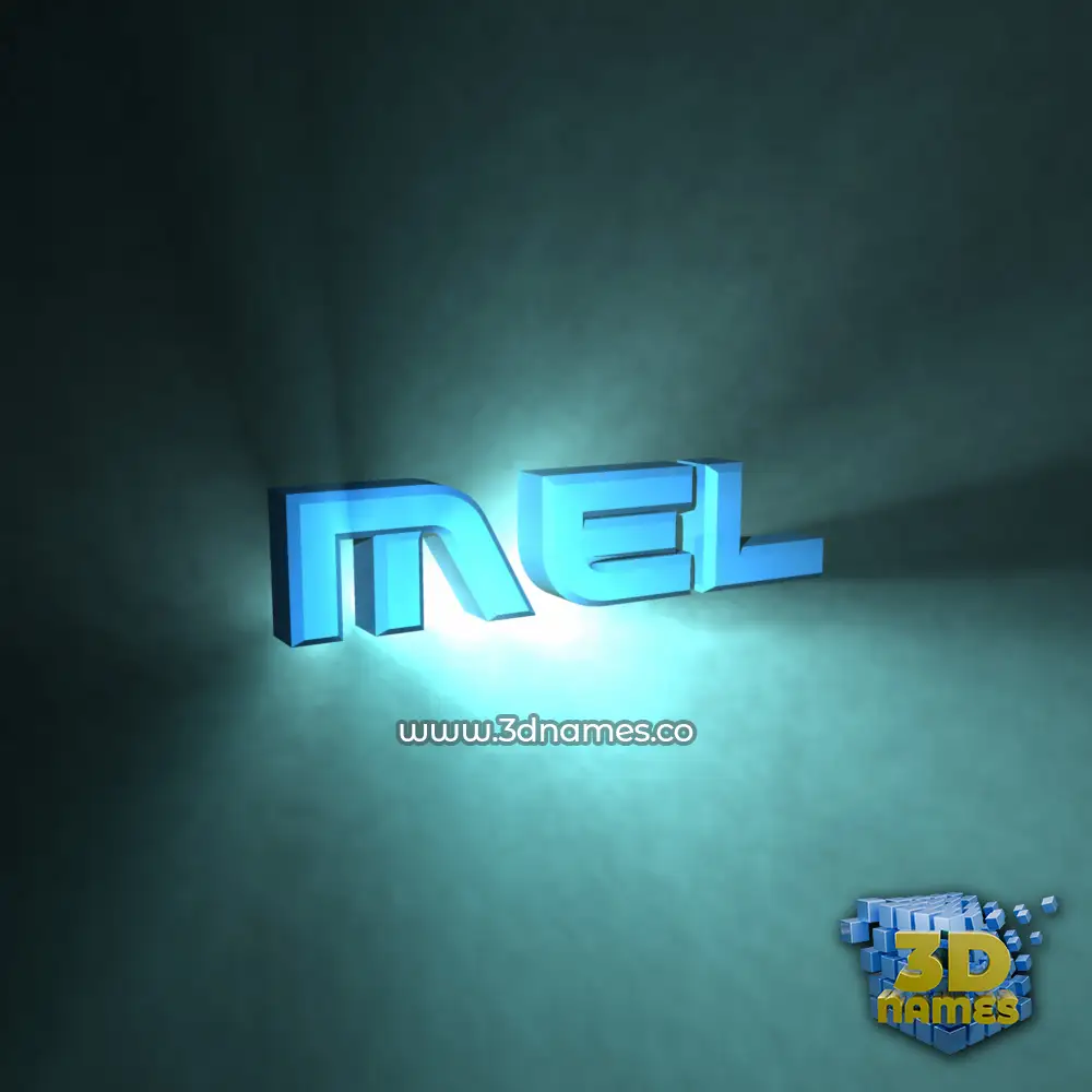 mel in Light Shine style - 3D name wallpaper