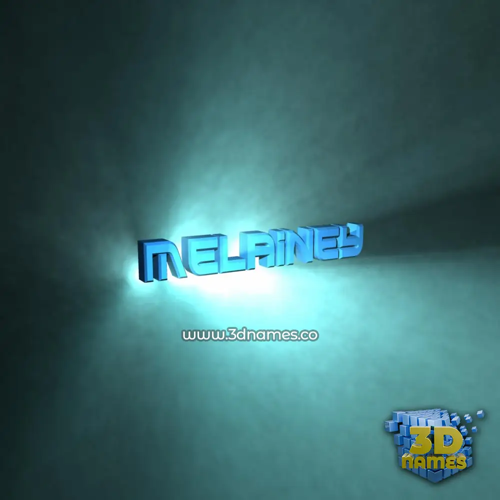 melainey in Light Shine style - 3D name wallpaper