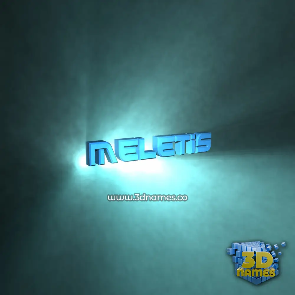 meletis in Light Shine style - 3D name wallpaper