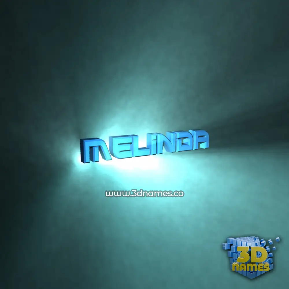 melinda in Light Shine style - 3D name wallpaper