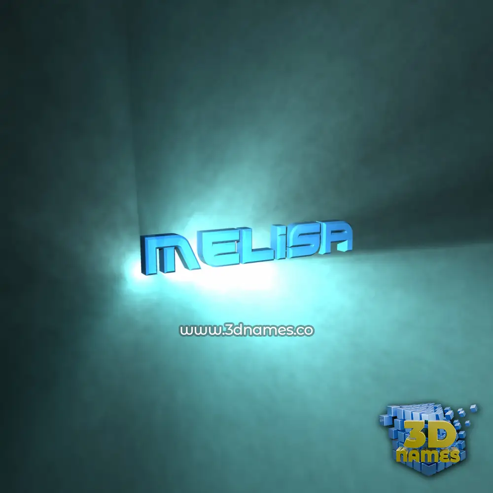 melisa in Light Shine style - 3D name wallpaper