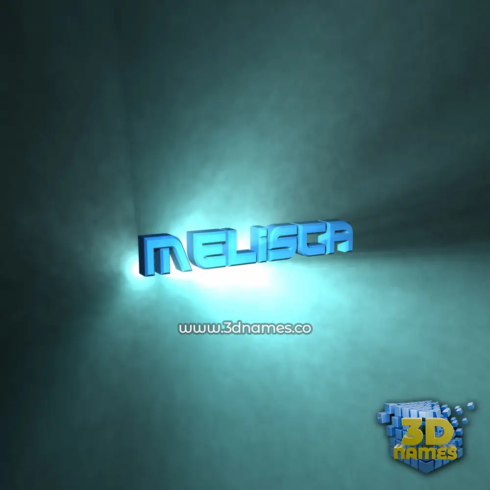 melisca in Light Shine style - 3D name wallpaper
