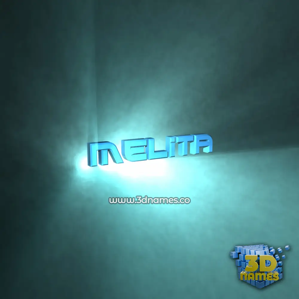 melita in Light Shine style - 3D name wallpaper