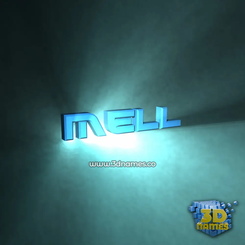 mell in Light Shine style - 3D name wallpaper