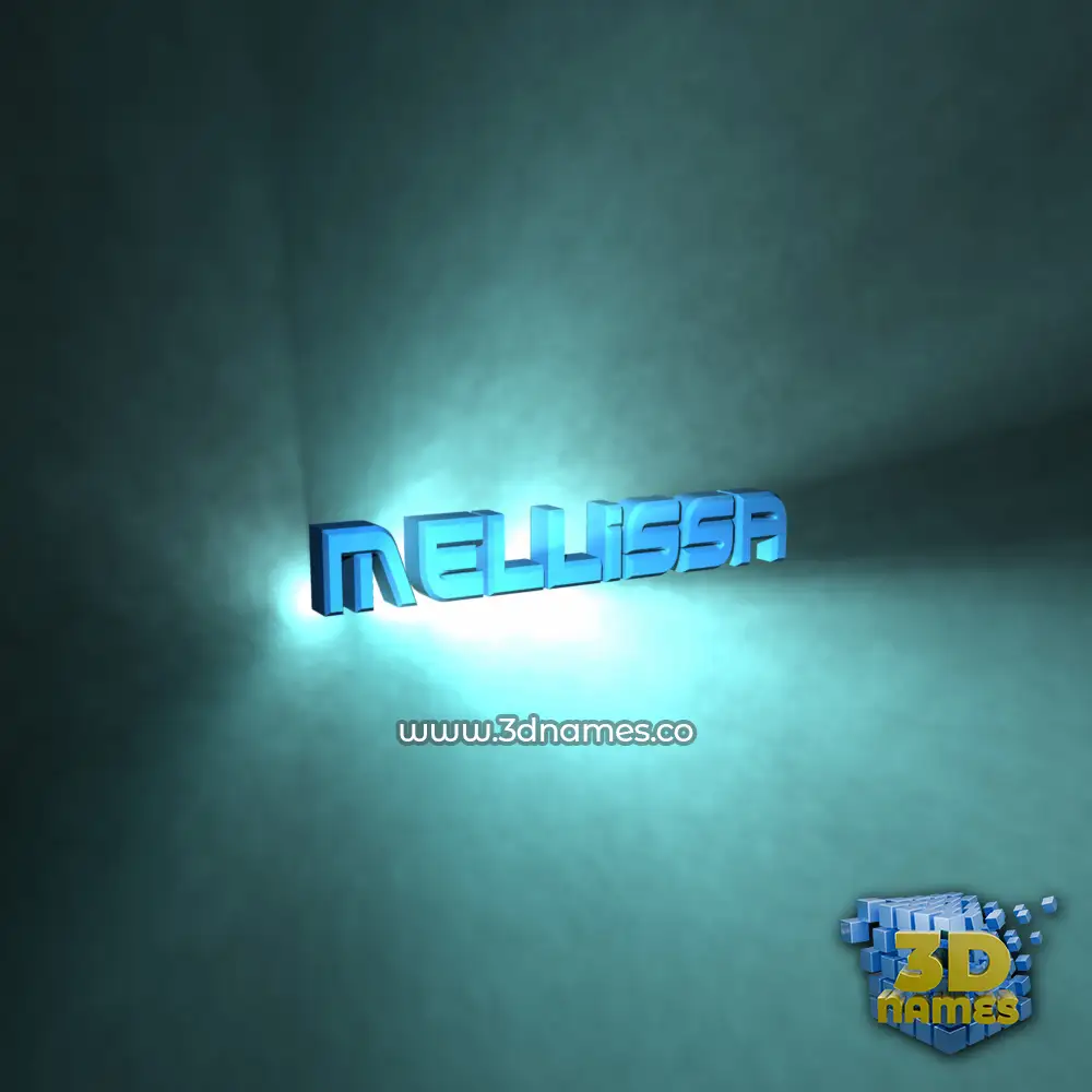 mellissa in Light Shine style - 3D name wallpaper