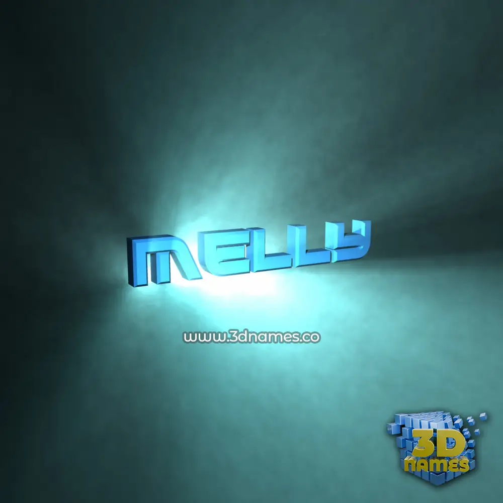 melly in Light Shine style - 3D name wallpaper