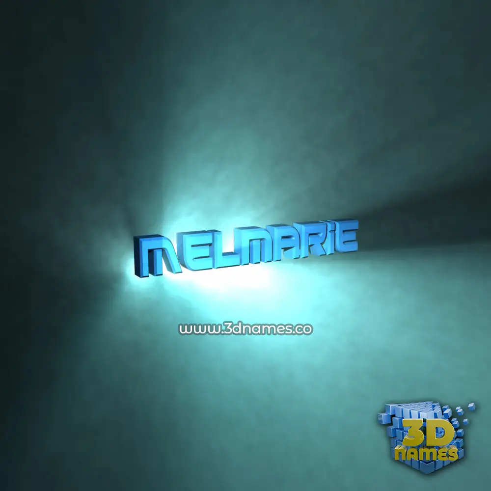 melmarie in Light Shine style - 3D name wallpaper