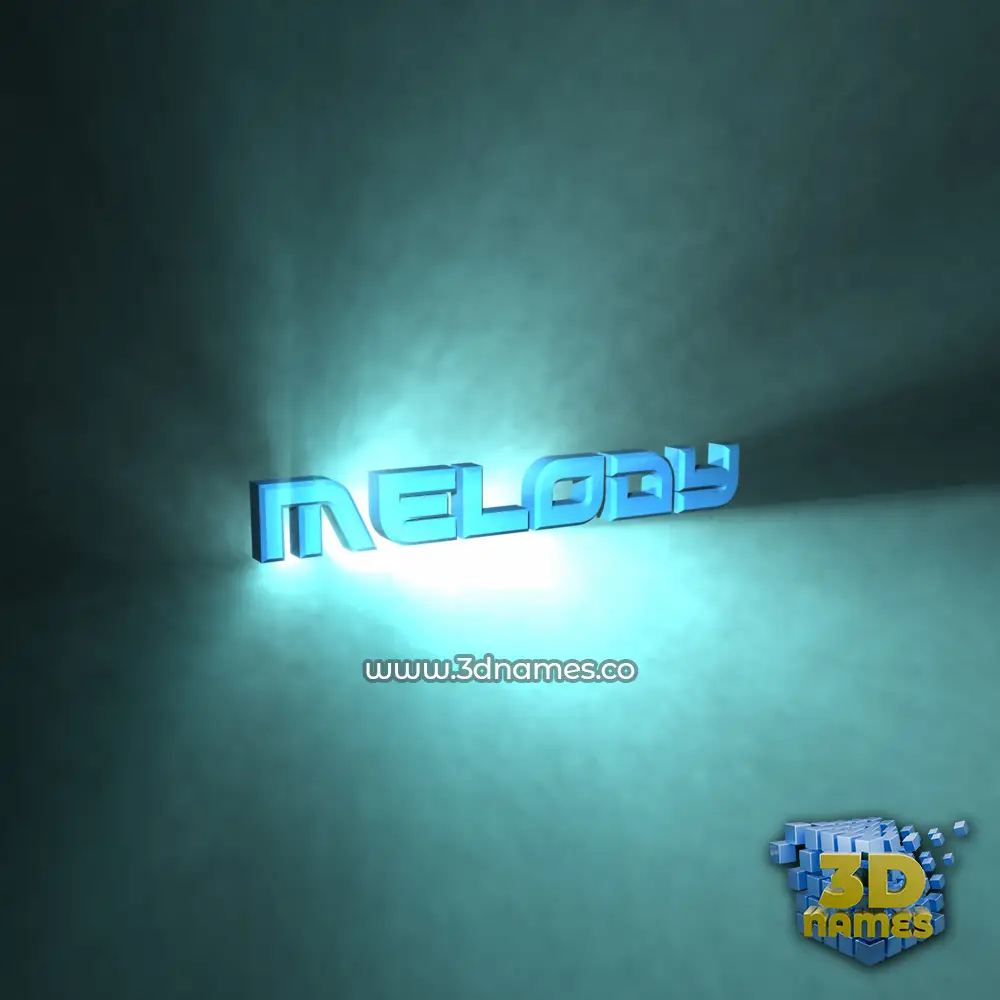 melody in Light Shine style - 3D name wallpaper
