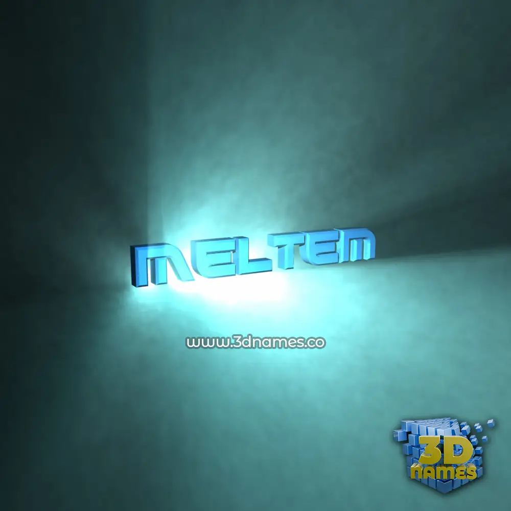 meltem in Light Shine style - 3D name wallpaper