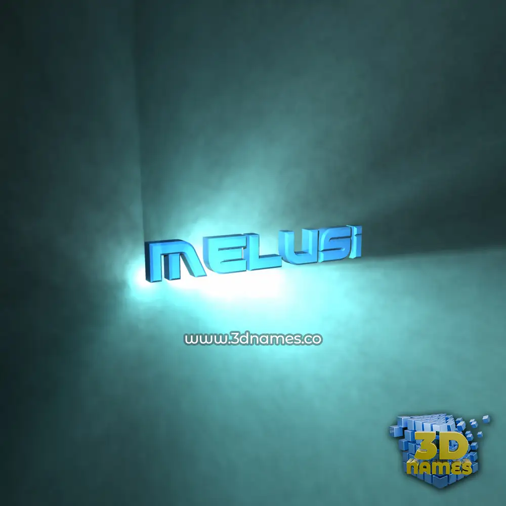 melusi in Light Shine style - 3D name wallpaper