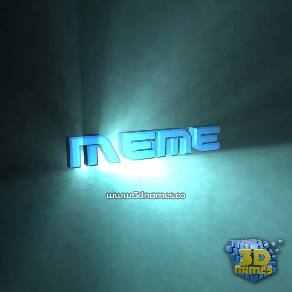 meme in Light Shine style - 3D name wallpaper