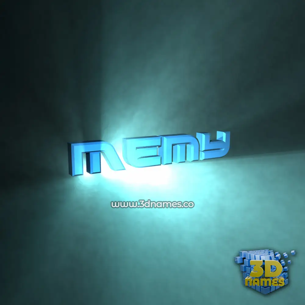 memy in Light Shine style - 3D name wallpaper